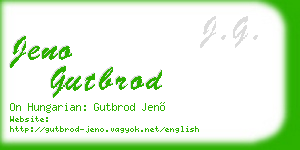 jeno gutbrod business card