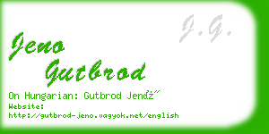 jeno gutbrod business card